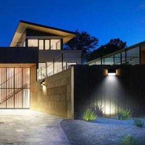 Exteriérové solárne nástenné LED svietidlo Butterfly, 1x LED 6,8w, čierna, pohybový senzor