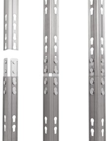 Outdoor sivý kovový regál, 180x100x38cm