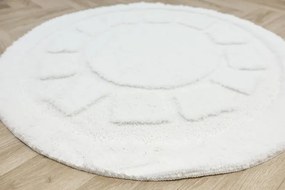 Kúpeľňový koberček Ocean biely kruh