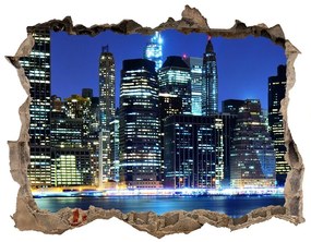 Fototapeta díra na zeď 3D Manhattan new york city nd-k-53810916