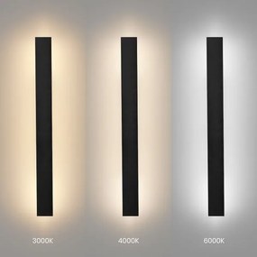 LED Vonkajšie nástenné svietidlo WOW LED/11W/230V 3000/4000/6000K 60 cm IP54 čierne