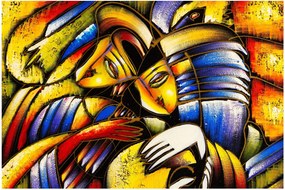Obraz - Olejomaľba, milenci (90x60 cm)