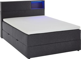 XXXLutz BOXSPRINGOVÁ POSTEĽ, 120/200 cm, antracitová Xora - Online Only spálne - 000101026405