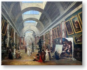 Obraz na plátne Hubert Robert - Projekt Grande Galerie du Louvre