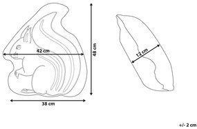 Detský vankúš veverička 42 x 48 cm čiernobiely KOLKATA Beliani