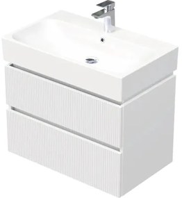 Skrinka do kúpeľne s umývadlom Intedoor STORM 3D biela matná 75 x 66 x 46,5 cm STORM 3D 75 2Z A8916