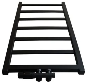 Regnis DEX, vykurovacie teleso 430x1780mm so stredovým pripojením 50mm, 680W, čierna matná, DEX180/40/D5/BLACK