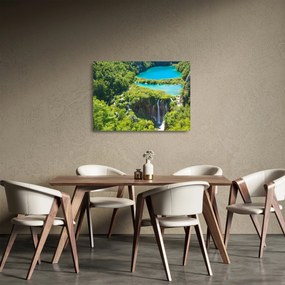Sklenený obraz - Vodopády (70x50 cm)