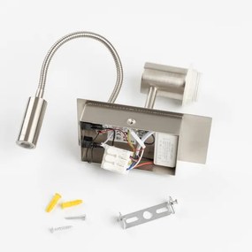 Brilagi - LED Flexibilná nástenná lampa NUBILA 1xE27/25W/230V + LED/3W matný chróm/šedá