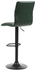 Sada 2 barových stoličiek z umelej kože zelená LUCERNE II Beliani