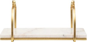 Biela/v zlatej farbe mramorová polica 40 cm Marble – Mauro Ferretti