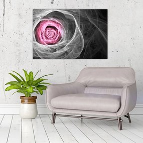 Obraz - Abstraktné ruže, fuchsiová (90x60 cm)