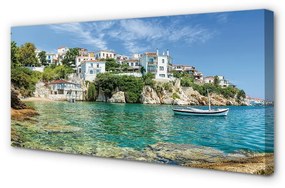 Obraz na plátne Grécko Sea mestského života 120x60 cm