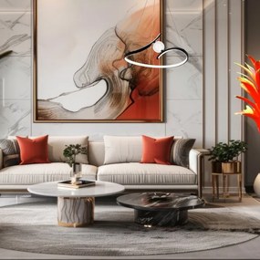 LED Luster na lanku PERLA LED/34W/230V čierna