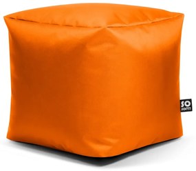 Oranžový detský sedací vak z imitácie kože Cube M – So Soft?