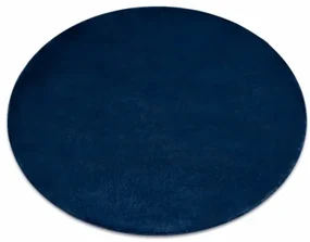 Protišmykový koberec POSH kruh Shaggy navy granát, plyš