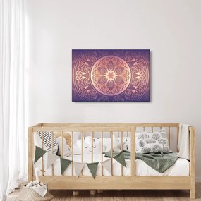 Obraz - Mandala na fialovom gradiente (90x60 cm)