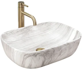 Rea Belinda Ash, umývadlo na dosku 460x330x135 cm, imitácia kameňa matná, REA-U3324
