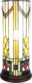 Valcová stolná lampa Tiffany - Ø 18*40 cm E14/max 1*25W