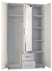 Šatníková skriňa ROMANA 120 cm biela