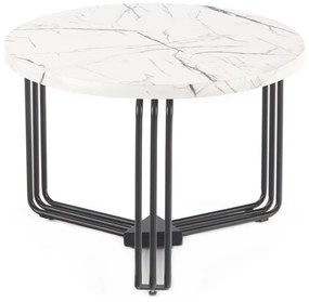 Konferenčný stolík ANTICA 41x55 cm čierna/dekor mramoru