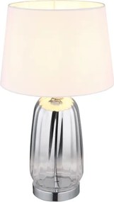 Globo 24142W - Stolová lampa CLASSY 1xE27/40W/230V biela/strieborná