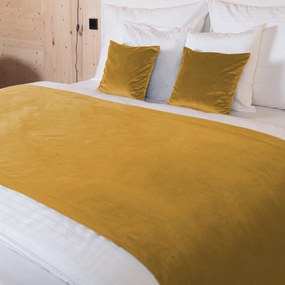 Biante Zamatový prehoz/behúň na posteľ Velvet Prémium SVP-047 Horčicový 60x200 cm