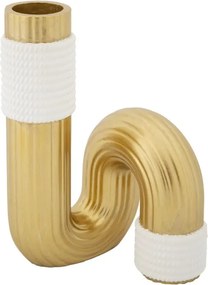 Váza Bann Veľká 18 cm zlatá/biela