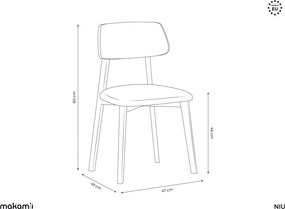 Zelená jedálenská stolička z masívneho dreva Niu – Makamii