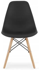 Jedálenská zostava TODI 60cm okrúhly stolový set biely + 2 stoličky OSAKA čierne