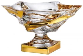 KRIŠTÁĽOVÁ MISKA BOHEMIA FLAMENCO BELT GOLD 330MM
