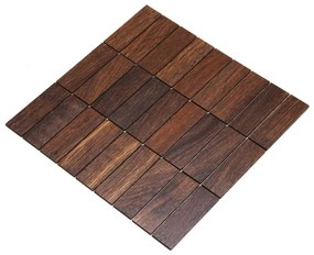 DUB TABÁK mozaika 2D - drevené obklady do kúpeľne a kuchyne 30 x 93 mm