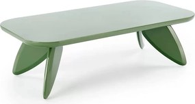 Zelený obdĺžnikový konferenčný stolík Lumis 120 cm