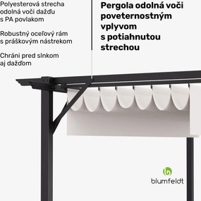 Blumfeldt Pantheon Robust, pergola, 3 x 4 m, práškovo lakovaná oceľ odolná voči poveternostným vplyvom
