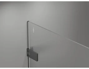 Mexen Lunar-F L, skladací sprchový kút pravý 85 x 80 cm, 8mm číre sklo, grafitový profil, 836L-085-080-95-00-P