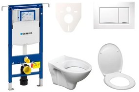 Cenovo zvýhodnený závesný WC set Geberit do ľahkých stien / predstenová montáž + WC Ceramia S-Line Pro 111.355.00.5ND5