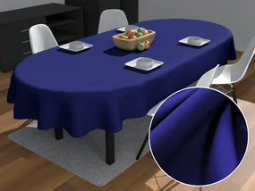 Biante Dekoračný oválny obrus Rongo RG-078 Kráľovská modrá 50x100 cm