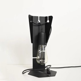 Stolná lampa Arby, čierne telo svietidla
