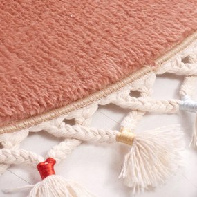 Hnedá kúpeľňová predložka ø 80 cm Tuft – Foutastic