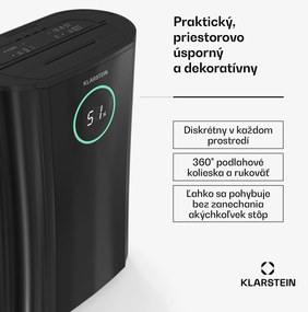 Klarstein DryFy ProConnect 24L odvlhčovač vzduchu, 24 l/deň, 30 m², WiFi, Aplikácia, LED indikátor, 24-hodinový časovač