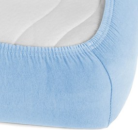 Jersey napínacie prestieradlo JR-014 Nebesky modré 200 x 220 - výška 20 cm