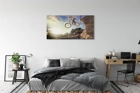Obraz plexi Horský bicykel oblohy oblačno 125x50 cm