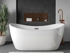 Mexen X-Wall-R, polica na zapustenie s prírubou  90 x 30 cm, medená matná - 19C0903010S