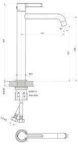 Sapho - Umývadlová batéria ICONIC 30,9 cm lesklý chróm