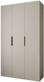 Šatníková skriňa 140 cm Carmela 40-4 (kašmír + čierna). Akcia -20%. Vlastná spoľahlivá doprava až k Vám domov. 1126651
