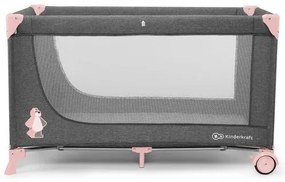 KINDERKRAFT - Cestovná postieľka JOY šedoružová