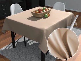Biante Štvorcový bavlnený saténový obrus ST-017 Béžový 140x140 cm