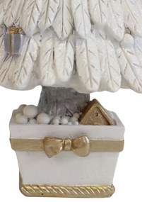 Bielo zlatý vianočný stromček 30cm