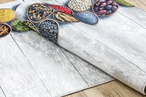 Protišmykový koberec / behúň ANDRE 33200 strieborný / béžový