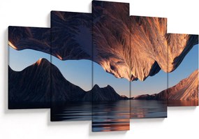Obraz - 3D útesy (150x105 cm)